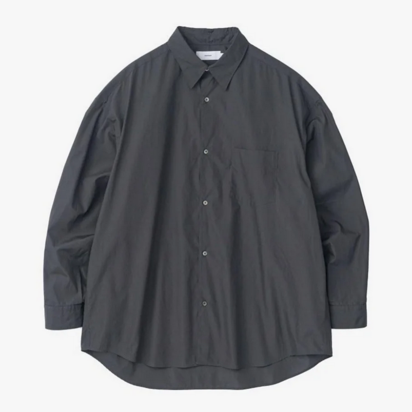 y25AWzGraphpaper (Oty[p[)/ Broad L/S Oversized Regular Collar Shirts -BLUE,C.GRAY- #GM253-50001B(2)