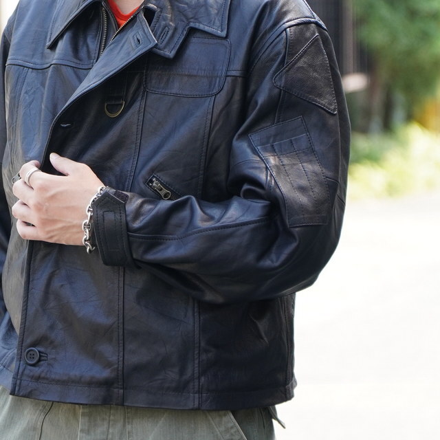 yoused([Yh)/ MILITARY LEATHER MK4 -BLK- #25FW5(2)