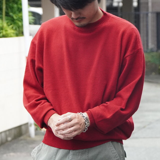 y25AWzHERILL(w)/ American Deadstock Sweater  -RED- #25-080-HL802030(2)