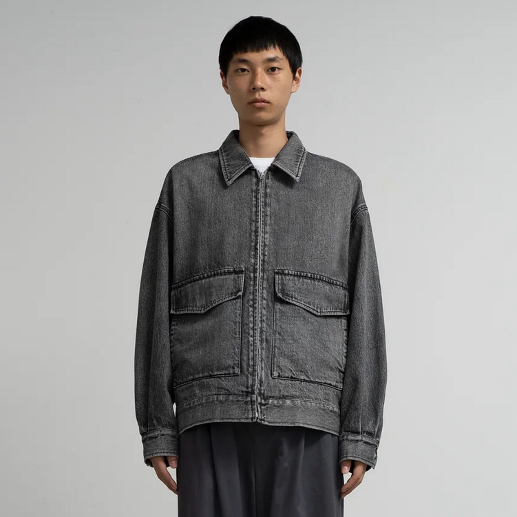 y25AWzGraphpaper (Oty[p[)/ Selvage Denim Zip Jacket -BLACK_LIGHT FADE- #GM253-20056LB(2)