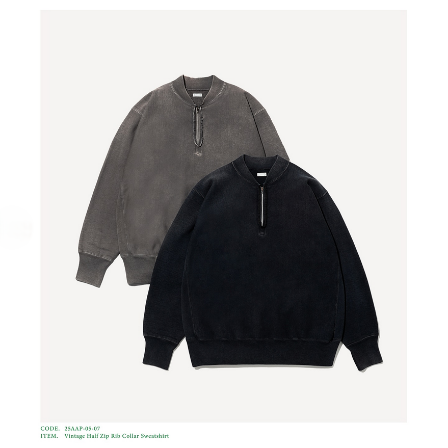 【新品タグ付】A.PRESSE 25AWハーフジップスウェット 新品タグ付】A.PRESSE 25AWハーフジップスウェット
