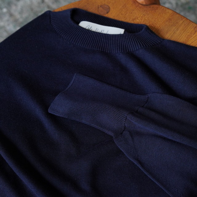  Olde H&Daughter(I[hGC`Ahh[^[)/ SILK PLAIN STICH CREW L/S -3color- #BK004(2)