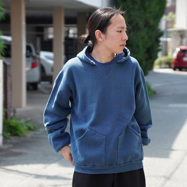 y25AWz A.PRESSE(A vbZ)/ Vintage Attached Hood Sweat Parka -BLACK,BLUE- #25AAP-05-10(2)