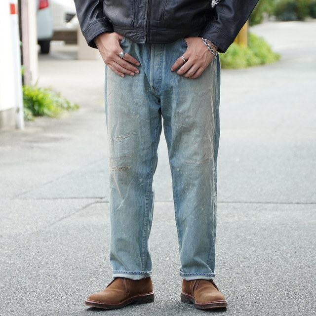 y25AWz A.PRESSE(A vbZ)/ No.37 Washed Wide Denim Pants -BLEACH- #25AAP-04-40(2)