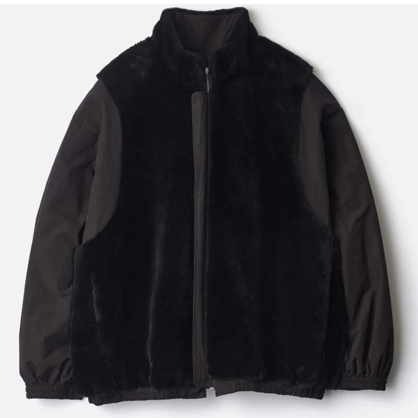 [25AW]ssstein(V^C) / MOUTON INNER REVERSIBLE PADDED JACKET -BLACK- #ST1223(2)