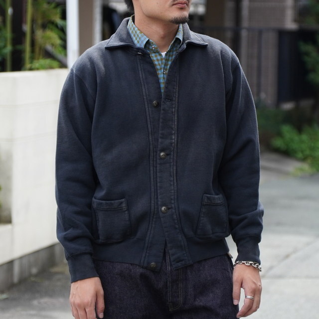 y25AWz A.PRESSE(A vbZ)/ Vintage Sweat Cardigan -BLACK- #25AAP-05-08(2)