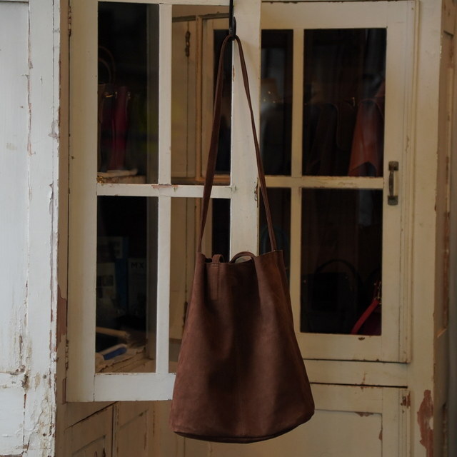 y25AWzMorphee(tF) / 3WAY MIDIUM TOTE (OIL SUEDE) -COFFEE BROWN- #ML-OCB(2)