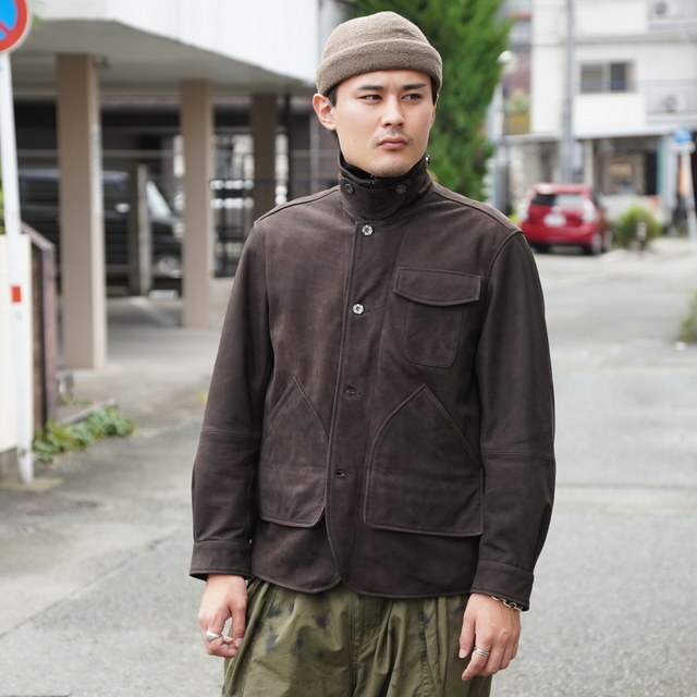 y25AWzCCU(V[V[[)/ HUNTING JACKET -BLACK,BROWN- #SH-63-C-NUBCK-4(2)