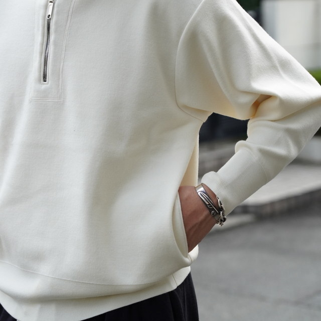  Olde H&Daughter(I[hGC`Ahh[^[)/ WOOL KNIT TRACK HALF ZIP -2color- #BK085(2)