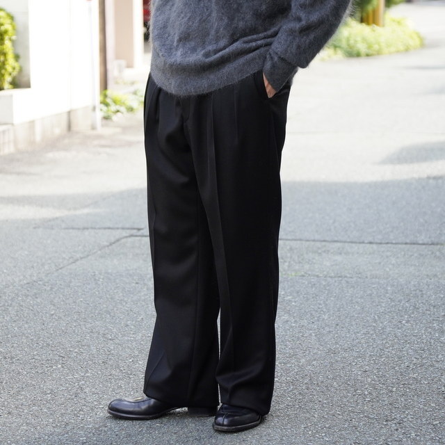 NEAT(j[g)/ WOOL TRICOTINE WIDE -BLACK- #25-02WTW(2)