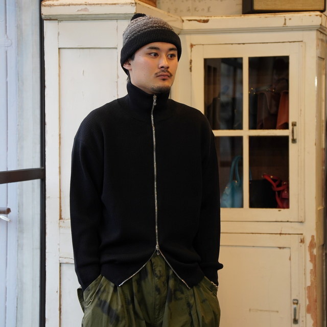 y25AWzGraphpaper (Oty[p[)/ High Density Drivers Knit -GRAY,BLACK- #GU253-80261B(2)