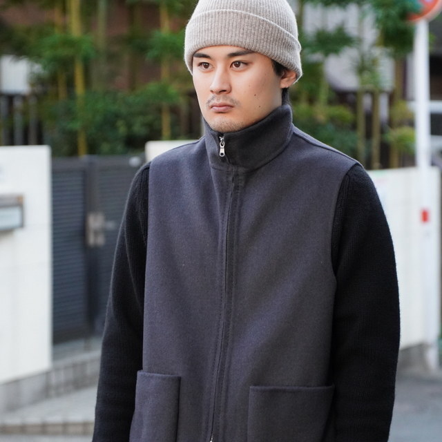 �y25AW�zMAATEE&SONS(�}�[�e�B�[�A���h�T���Y)/ W-FACE VEST -CHACOAL- #MT5303-0905(2)