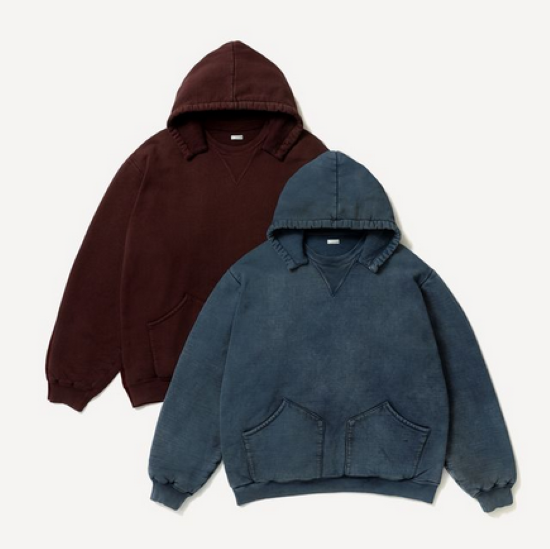 �y26SS�z A.PRESSE(�A �v���b�Z)/ Vintage Attached Hood Sweat Parka -BURGUNDY,BLUE- #26SAP-05-16(2)