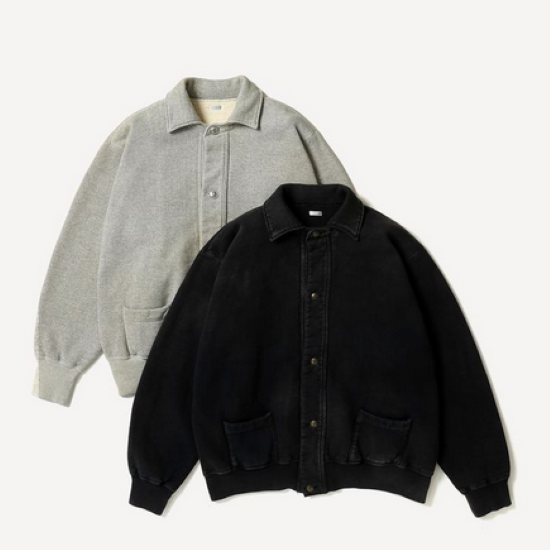 �y26SS�z A.PRESSE(�A �v���b�Z)/ Vintage Sweat Cardigan -BLACK,GRAY- #26SAP-05-14(2)