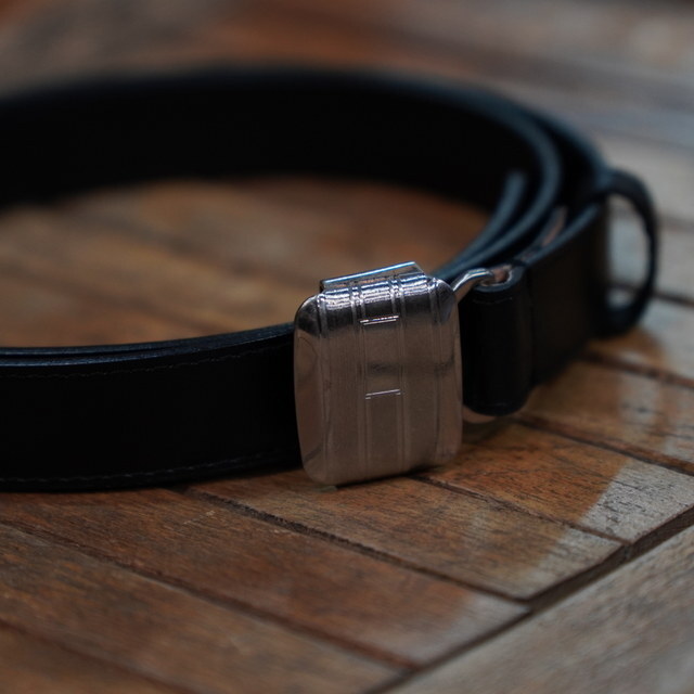 �y26SS�zCCU(�V�[�V�[���[)/ SLIDE BUCKLE BELT -BLACK- #AC-16-C-CALF-5(2)