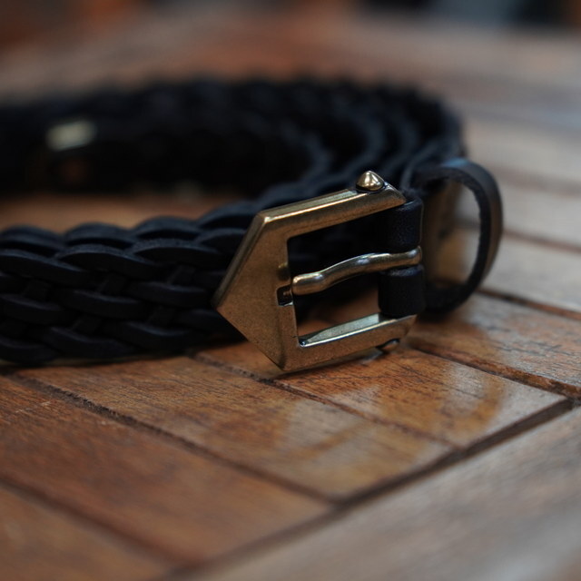 �y26SS�zCCU(�V�[�V�[���[)/ NARROW MESH BELT -BLACK- #AC-17-C-COW-5(2)