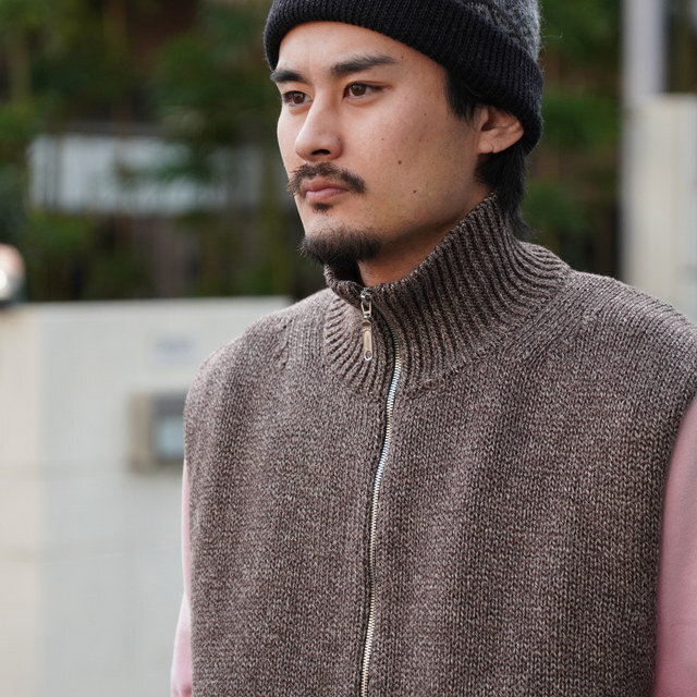 �y26SS�zOlde H&Daughter(�I�[���h�G�C�`�A���h�h�[�^�[)/ SILK LINEN VEST -3color- #BK063(2)