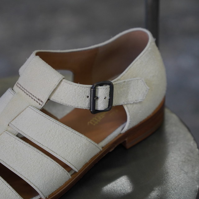 F.LLI.GIACOMETTI(�t���e�b���W���R���b�e�B)/FAUSTO(GURKHA SANDAL) HORSE SUEDE -BIANCO SPORCO- #FG166(2)