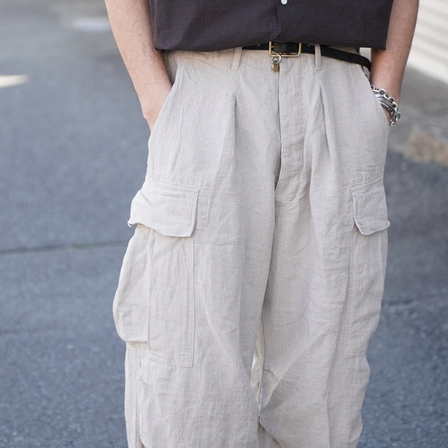 �y26SS�zHERILL(�w����)/ Linen Junglefatigue pants  -2color- #26-030-HL-8310(2)