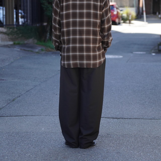 �y26SS�zssstein(�V���^�C��)/ WOOL SILK WIDE EASY TROUSERS -DARK CHARCOAL- #ST1450(2)