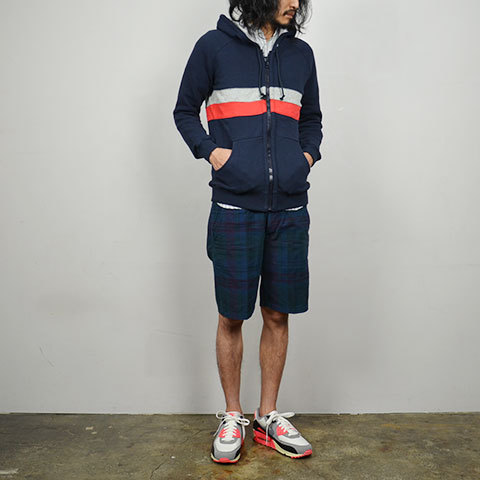 THIS IS NOT A POLO SHIRT.(fBXCYmbgA|Vc) PANEL STRIPE ZIP HOODIE -(77)navy-(3)