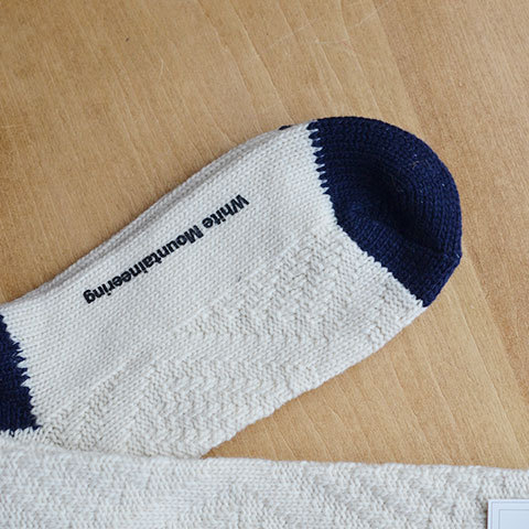 White Mountaineering(zCg}EejAO) Cable Pattern Middle Knit Socks -3FWJ-(3)
