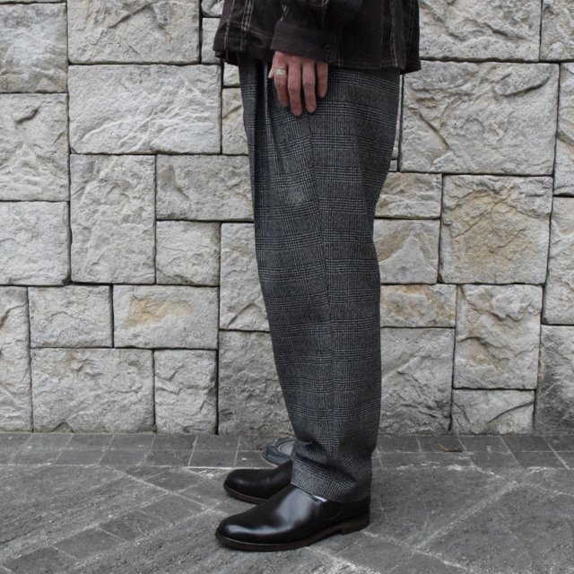 2019[AW]stein/シュタイン TWO TUCK WIDE TROUSERS -GLENCHECK-ST098-2