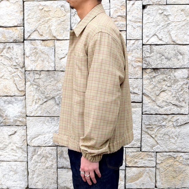 AURALEE、HARD TWIST WOOL CHECK BLOUZON着丈72㎝