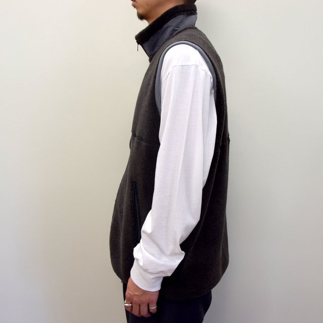 Graphpaper グラフペーパーWool Boa Zip-Up Vest www.krzysztofbialy.com