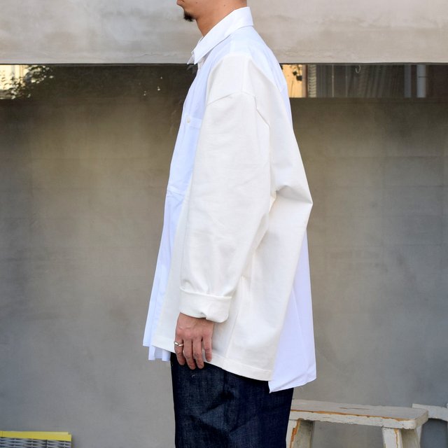 CAMIEL FORTGENS(J~G tH[gQX)/ RESEARCH SHIRT TEE LONG SLEEVE COTTON/JERSEY -WHITE- #11.11.05(3)