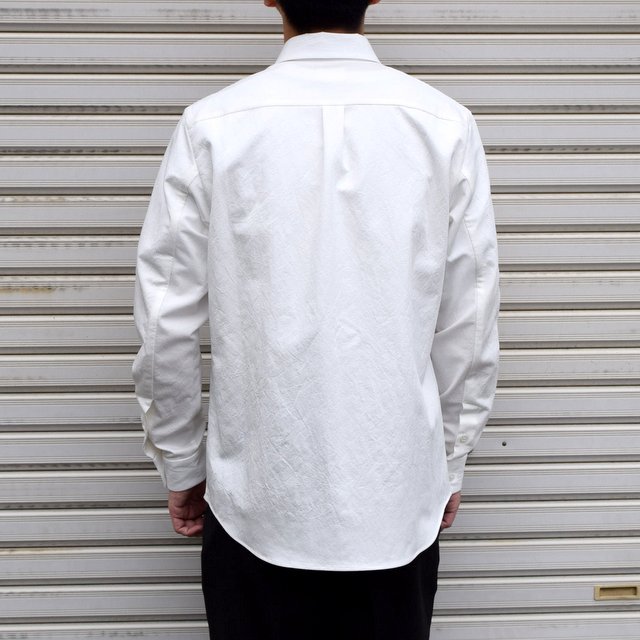 山内 (やまうち)/ 有松塩縮加工コットンリネンシャツ -WHITE- #YC41(3)