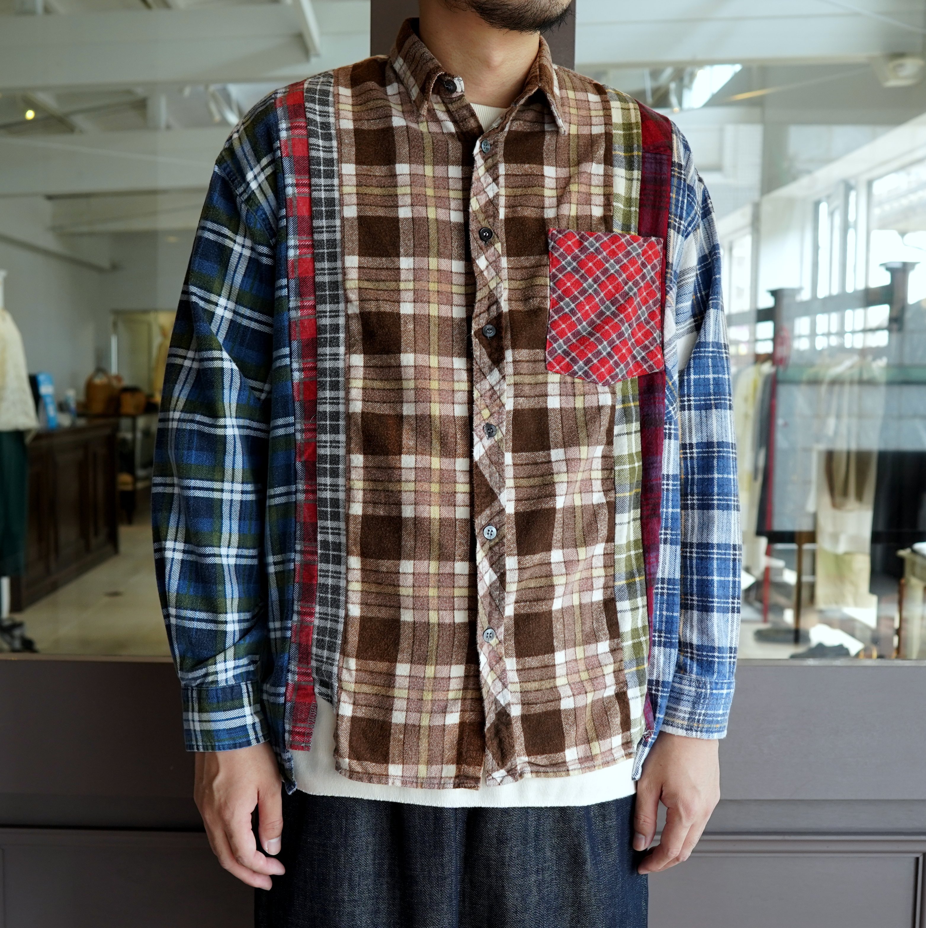 【40% off sale】 Rebuild by Needles(リビルドバイニードルス)/ flannel check shirts -ASSORT(A)- #JO286(3)