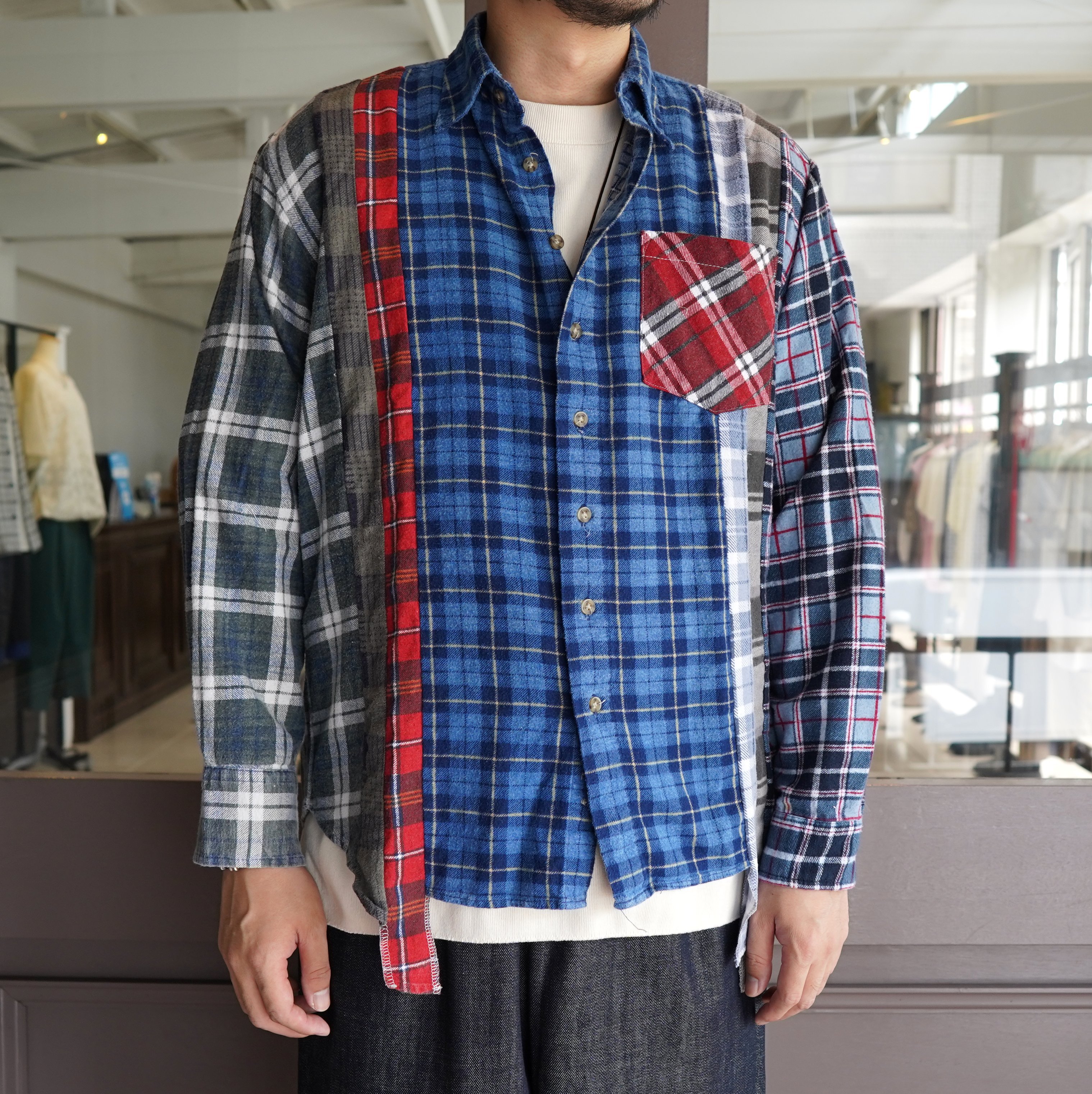 【40% off sale】 Rebuild by Needles(リビルドバイニードルス)/ flannel check shirts -ASSORT- #JO286(3)
