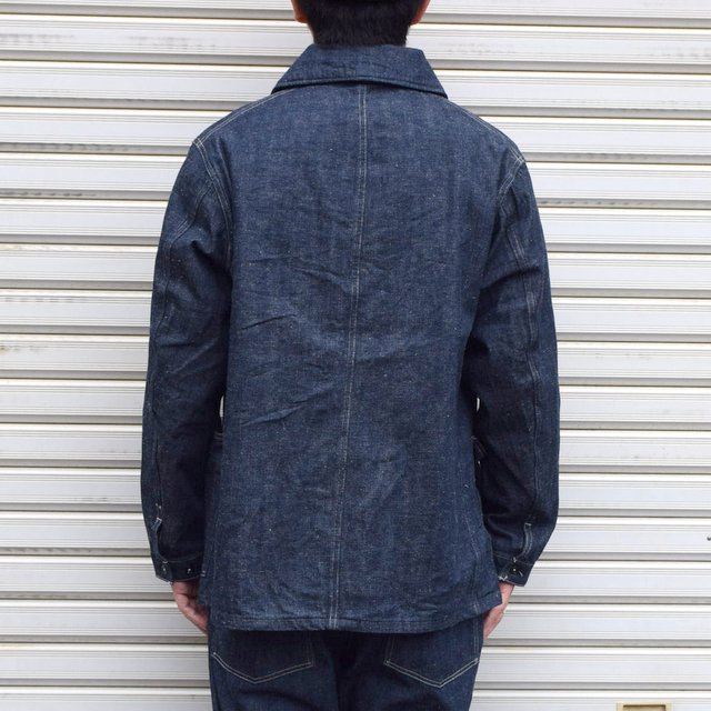 A VONTADE(A {^[W) SHAWL COLLAR DENIM COVERALL -INDIGO- #VTD-0462-JK(3)