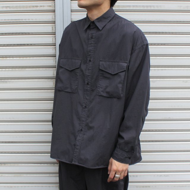 Graphpaper (グラフペーパー)/ Garment Dyed Poplin Fatigue Shirt #GM221-50063(3)