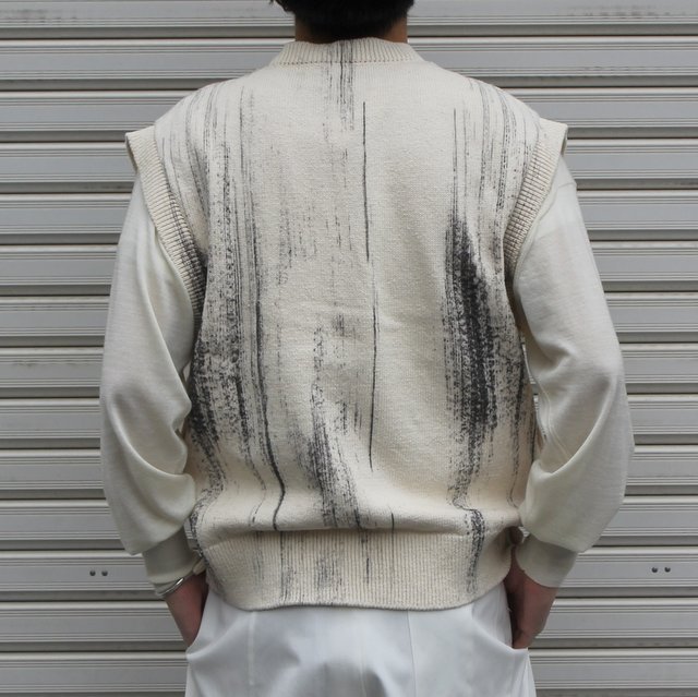 未使用品 YOKE Printed Cotton Crewneck Vest