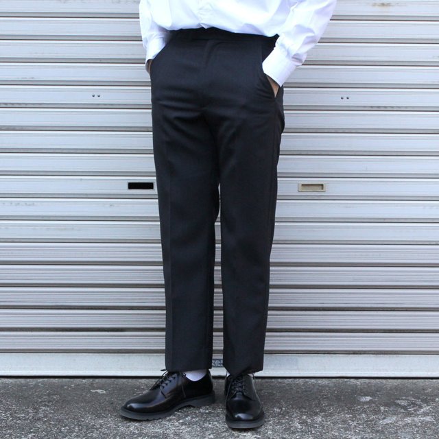 YOKE([N)/ COVERED STRAIGHT FIT TROUSERS -DUSTY NAVY- #YK22SS0136P(3)