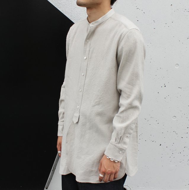 SUS-SOUS (シュス)/ OFFICERS SHIRTS -SILVER GRAY- #07-SS01112(3)