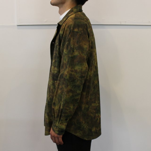 山内 (やまうち)/ 塩縮加工超強撚コットン・ハコムラシャツジャケット -camouflage- #22135-B(3)