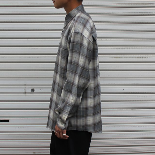 オーラリー SUPER LIGHT CHECK SHIRTS