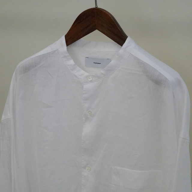 Graphpaper (Oty[p[)/ Linen L/S Oversized Band Collar Shirt -2color- #GM232-50062B(3)