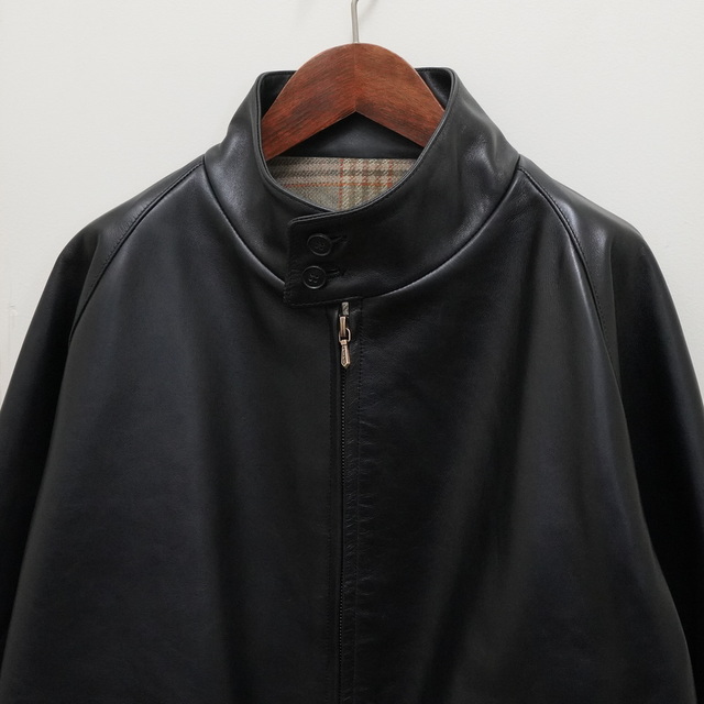 【23AW】A.PRESSE(ア プレッセ)/ Leather Harrington Jacket -BLACK- #23AAP-01-03H(3)
