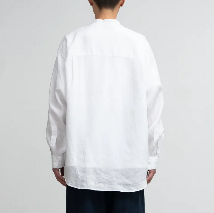 [24SS]Graphpaper (Oty[p[)/ Linen L/S Oversized Band Collar Shirts -3color- #GM242-50031B(3)
