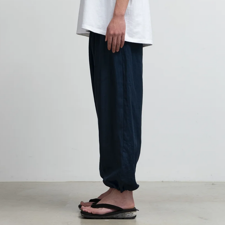 Graphpaper (グラフペーパー)/ Linen Track Pants -NAVY- #GM241 
