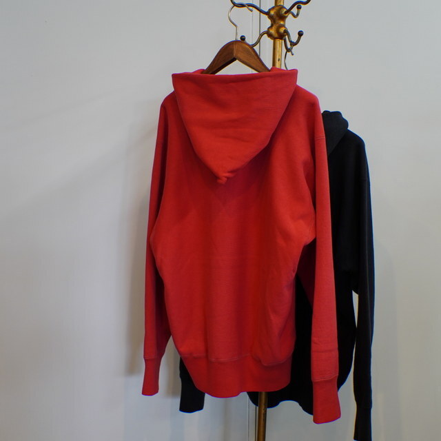 (24aw) A.PRESSE(A vbZ)/ Vintage Half Zip Sweat Hoodie -BLACK,RED- #24AAP-05-07K(3)