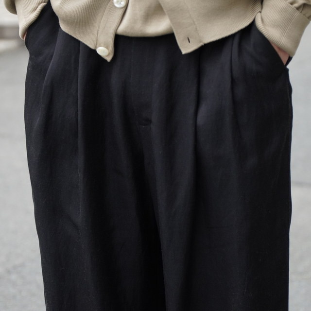 [25SS]ssstein(V^C)/ VIS/LI TWILL WIDE EASY TROUSERS -KHAKI,BLACK- #ST1156(3)