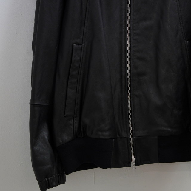 [24AW]ssstein(V^C) / LEATHER ZIP SHORT JACKET -BLACK- #ST921(3)