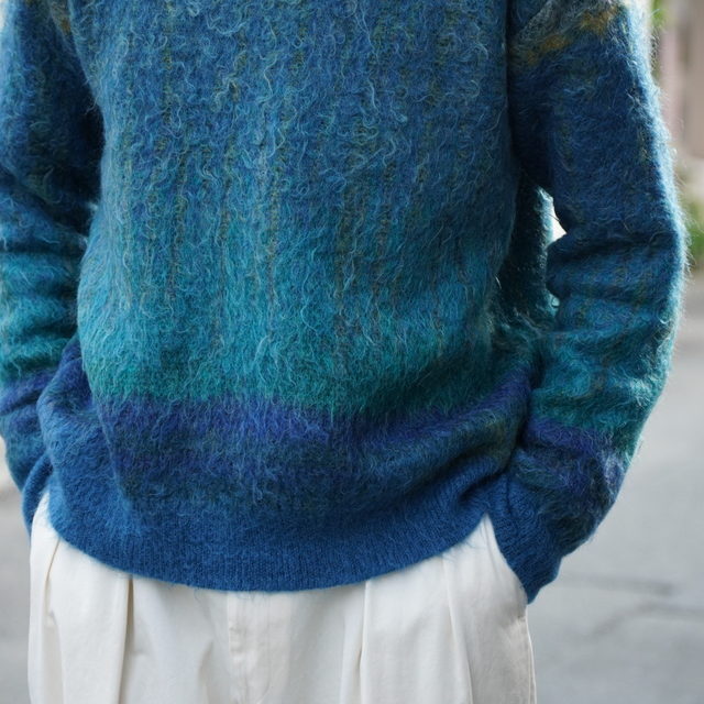  [25SS] YOKE([N)/ TREE JACQUARD MOHAIR SWEATER -GREEN- #YK25SS0959S(3)