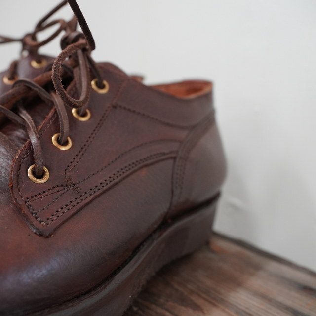 GRIZZLY BOOTS(OY[ u[c) Lineman Oxford -HORWEEN BROWN-(3)