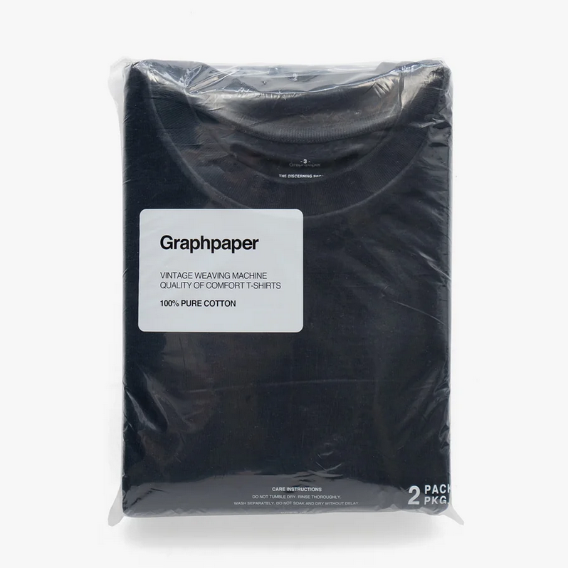 [25SS]Graphpaper (Oty[p[)/ 2-Pack Crew Neck Tee -WHITE,GRAY,NAVY- #GU251-70101B(3)
